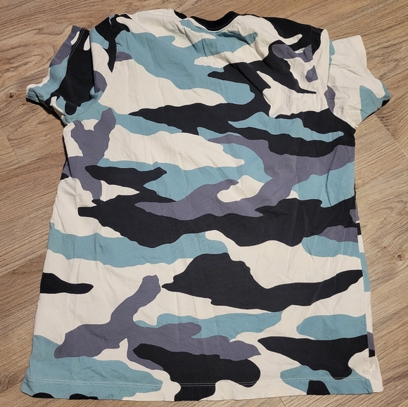 Nike Camo Tee short sleeve tshirt Teal Black size Large - Picture 2 of 3